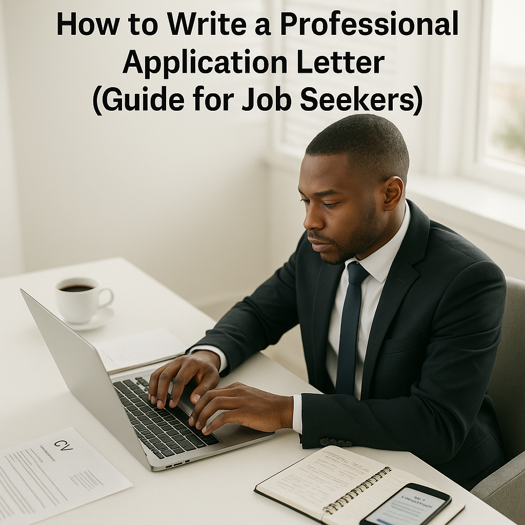 how to write a professional application letter